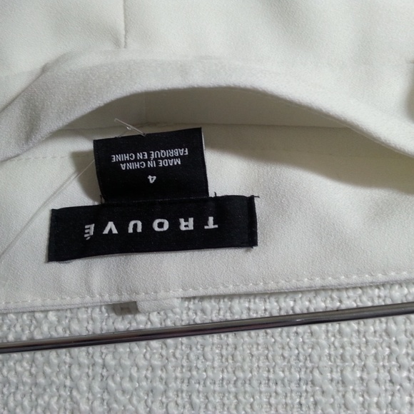 TROUVÉ Stretch Crepe Jogger Pants White - Picture 4 of 8